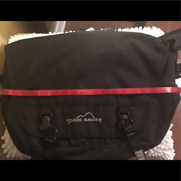 Used Eddie Bauer black laptop, messenger bag - Picture 4 of 13